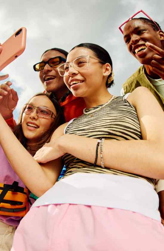 Happy customers taking a selfie